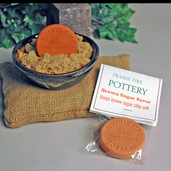 Brown sugar savers.  Handmade pottery clay disks.  Keeps brown sugar from turning hard.