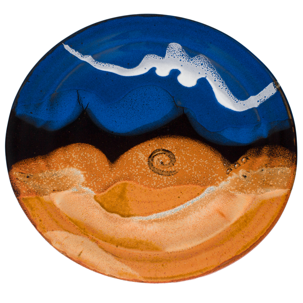 Large Serving Plate Prairie Fire Pottery Rich Vibrant Colors